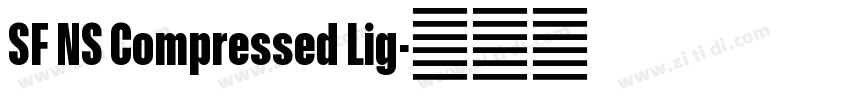SF NS Compressed Lig字体转换
